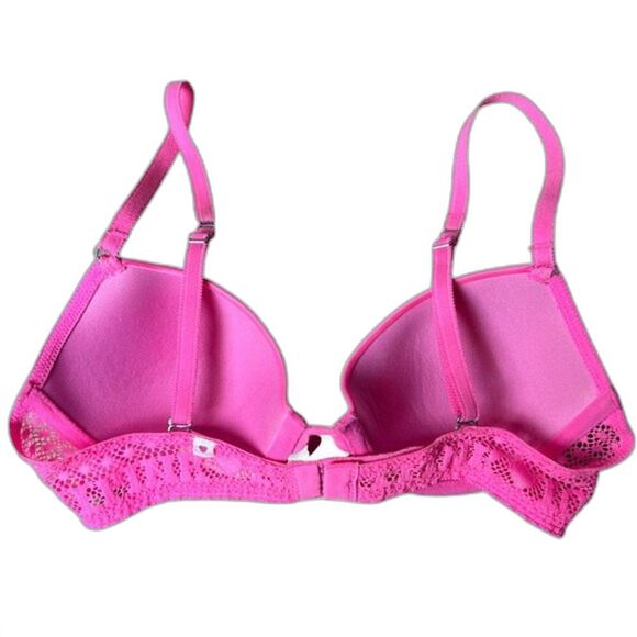 PINK Victoria’s Secret T-Shirt Lace Demi Bra Pink Size 32B NWOT - Picture 3 of 6